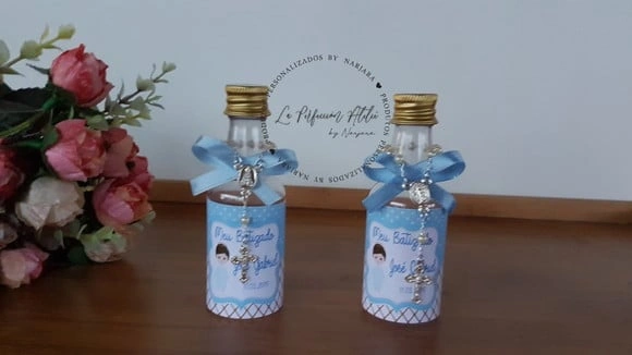 Garrafinha personalizada batismo