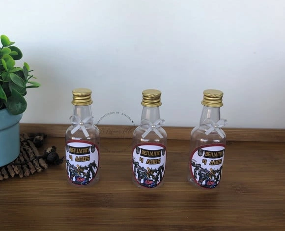 Garrafinha personalizada transformers