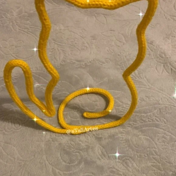 Gato Decorativo personalizado de Mesa em Tricotin