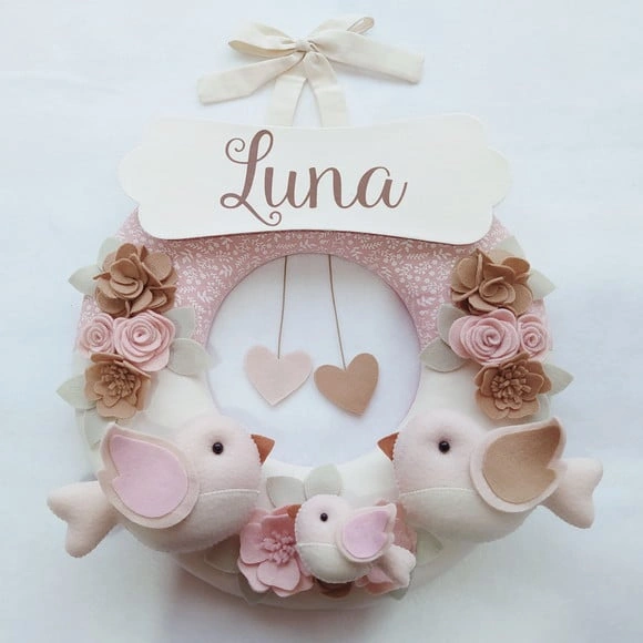 Guirlanda Porta de Maternidade Passarinhos - Luna