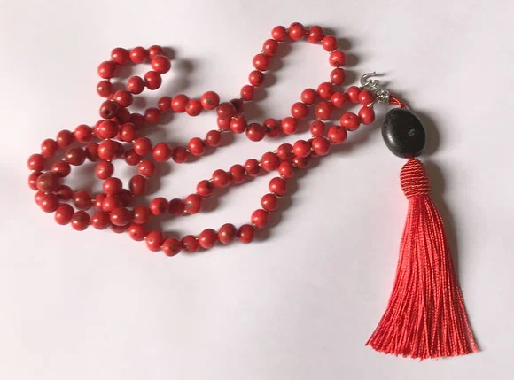Japamala 108 Contas Açai Vermelho e Jatobá