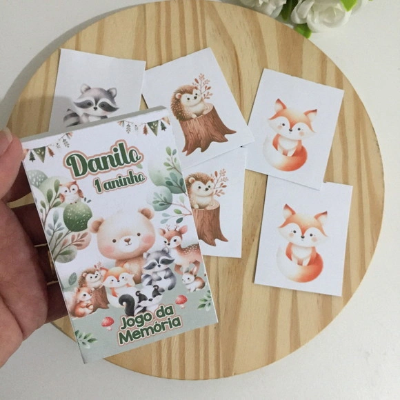 Jogo da Memória - Bosque Aquarelado Menino