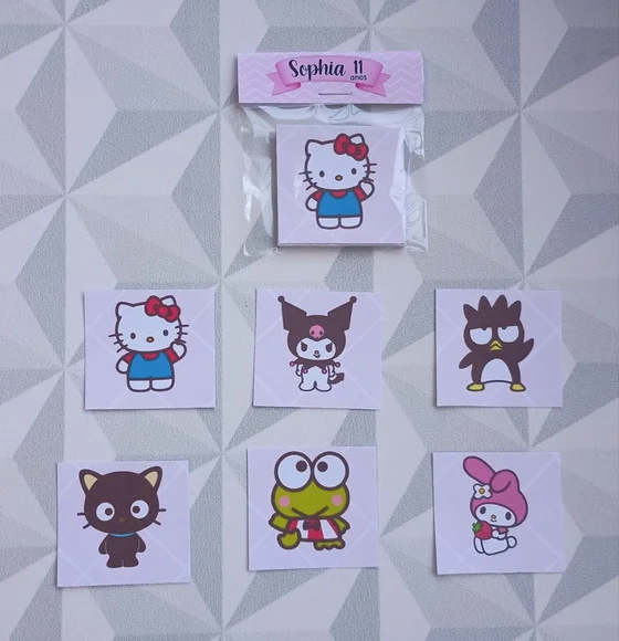 Jogo da Memória Brinde Personalizado Hello Kitty e Amigos