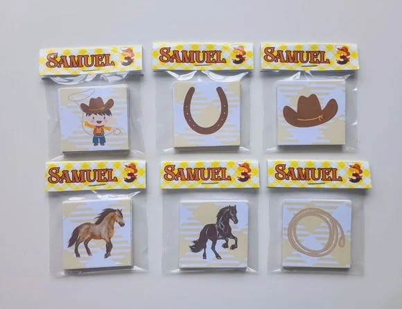 Jogo da Memória Cowboy Brinde Personalizado