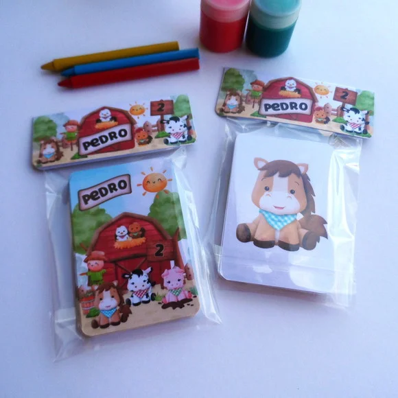 Jogo da Memória G Personalizado Fazendinha + Carta Mico