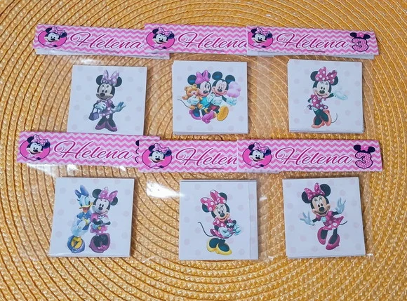 Jogo da Memória Minnie Rosa Brinde Personalizado
