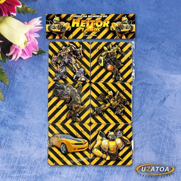 Lembrancinha Jogo da Memória mdf Bumblebee personalizado