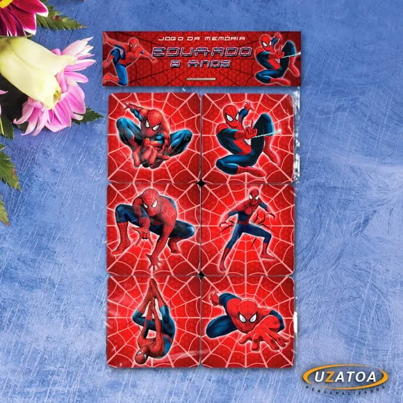 Lembrancinha Jogo da Memória mdf Homem Aranha personalizado