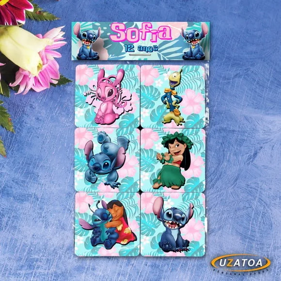 Lembrancinha Jogo da Memória mdf Stitch personalizado