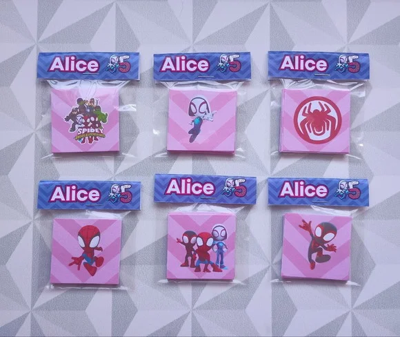 Jogo da Memória Spidey e Seus Amigos Rosa - Lembrancinha