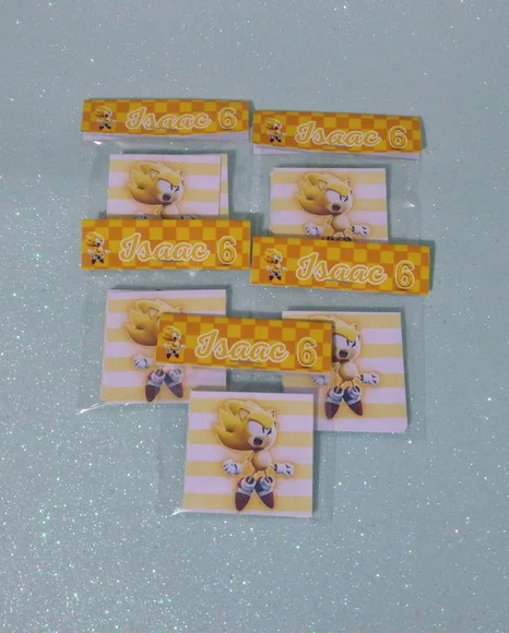 Jogo da Memória Super Sonic Lembrancinha Personalizada