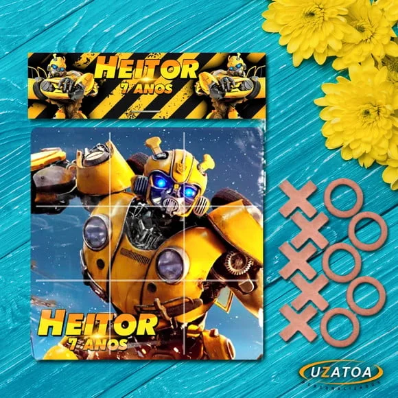 Lembrancinha Jogo da Velha Bumblebee mdf Personalizado