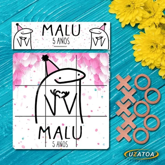 Lembrancinha Jogo da Velha Flork mdf Personalizado