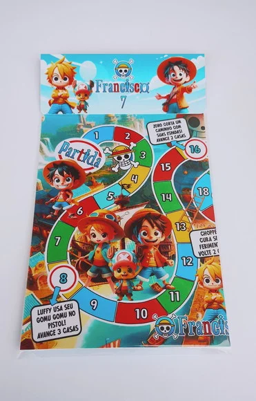Jogo de Tabuleiro Trilha One Piece Lembrancinhas