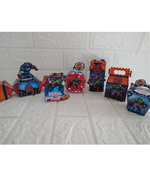 Kit 110 Peças Festa Lembrancinhas Personalizadas Vingadores