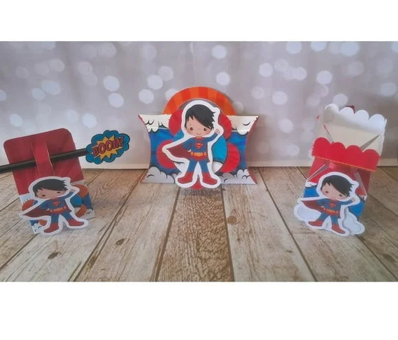 Kit 145 Peças Lembrancinhas Personalizadas Super Homem Cute