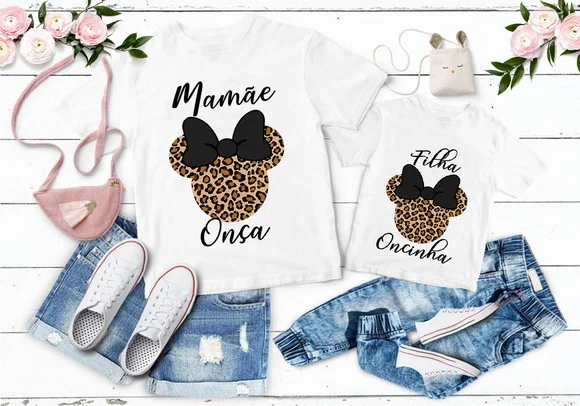 Kit 2 Camisas Dia das Mães -exclusiva Mãe e Filha Minie