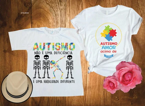 Kit 2 Camiseta Autismo ? Informação Gera Empatia