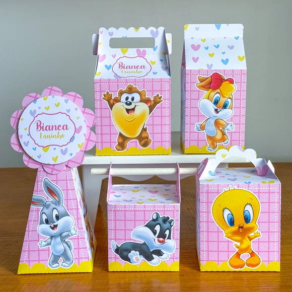 Kit 30 Caixas Baby Looney Tunes,menina (pegue e Monte)