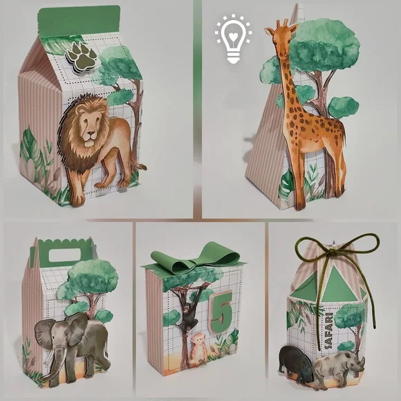 Kit 30 Ítens Aniversário Personalizadas Safari Realista