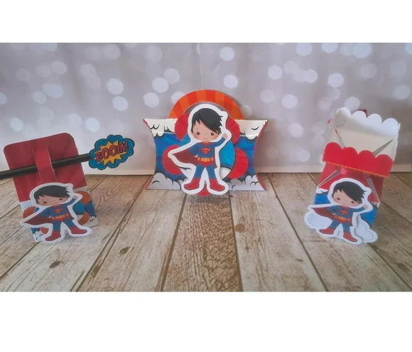 Kit 46 Peças Lembrancinhas Personalizadas Super Homem Cute