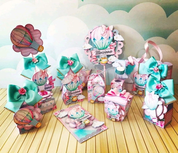 Kit 60 Peças Personalizadas Balão Menina,