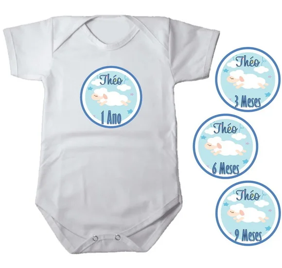 Kit Adesivo Mesversario Ovelhinha