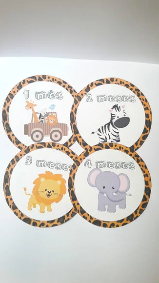 Kit Adesivo Mesversário Safari