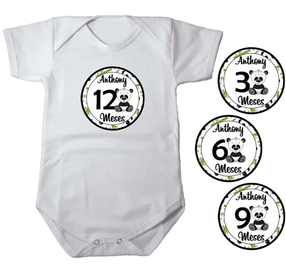 Kit Adesivo para Body Mesversario Pandinha