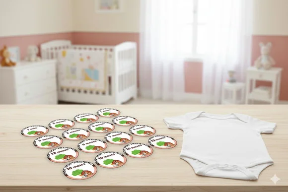 Kit Adesivos Mesversário Personalizado Fazendinha