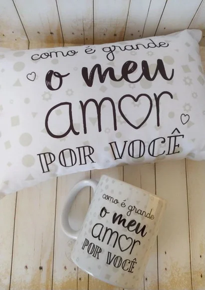 Almofada com Caneca Dia dos Namorados