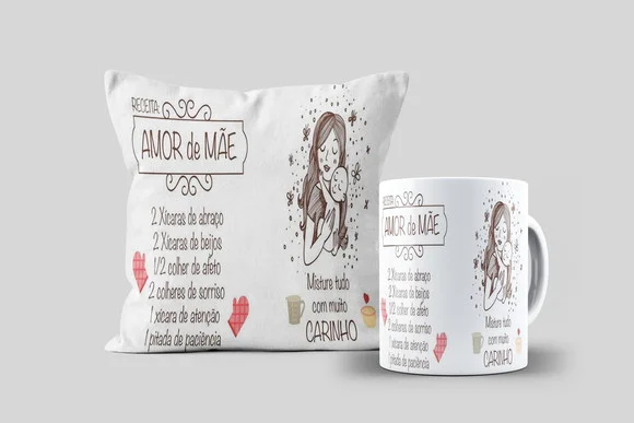 Kit Almofada e Caneca