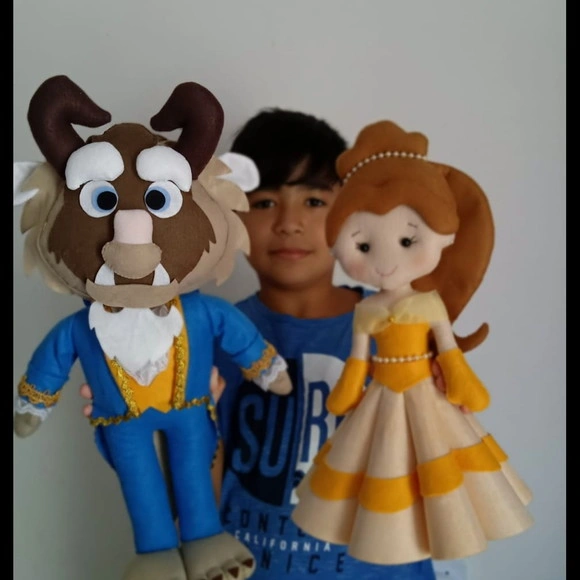 Kit Bela e a Fera em Feltro