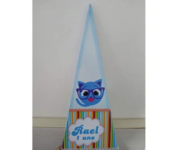 Kit Bolofofo Caixa Piramide Cone e Caixa Bis Duplo 10 Peças
