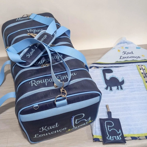 Kit Bolsa e Toalha Dino