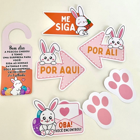 Kit Caça aos Ovos Adesivo