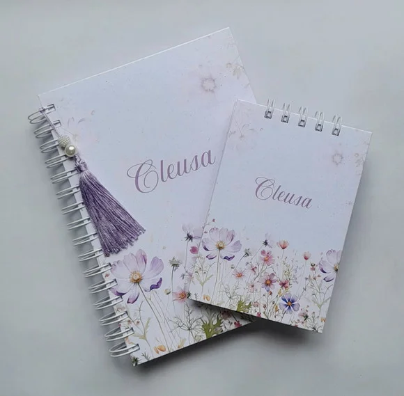 Kit Caderno c/ Versículos + Bloquinho - Escolha Capa