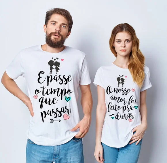 Kit Camiseta Casal E Passe o Tempo