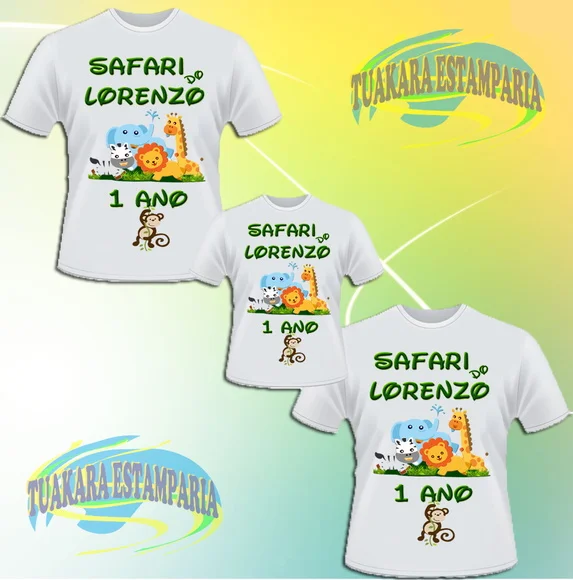 Kit 3 Camisetas - Safari
