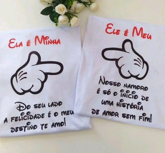 Kit Camisetas Namorados