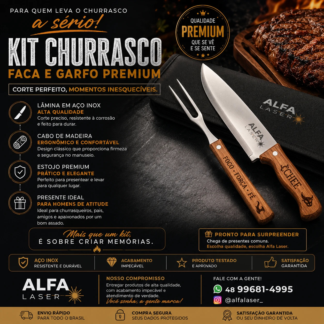 Kit churrasco personalizado