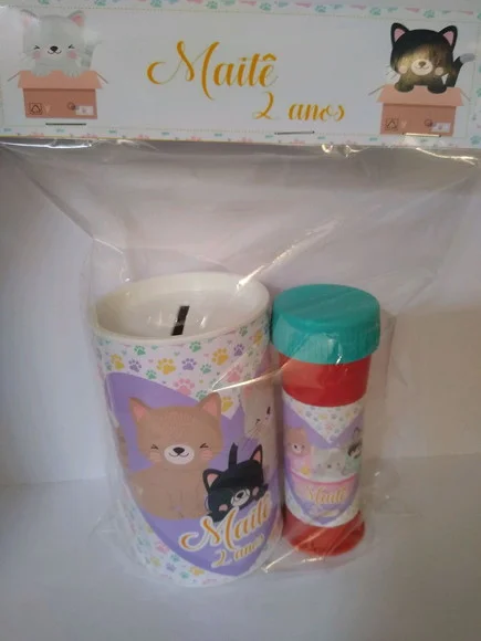 Kit Cofrinho e Bolinha de Sabão