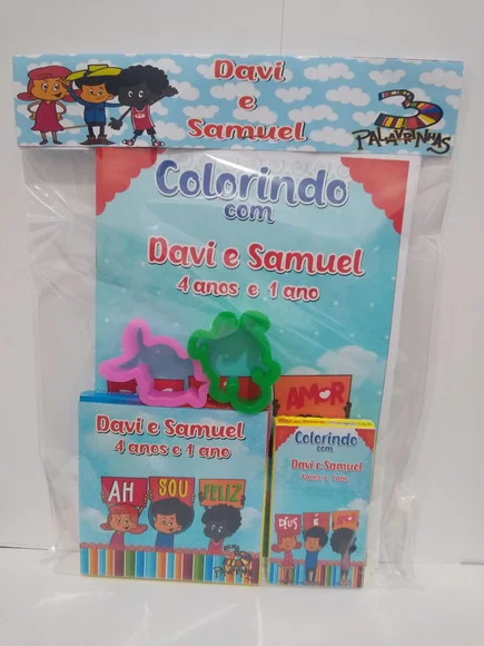Kit Colorir com Massinha 3 Palavrinhas