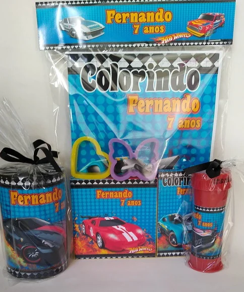 Kit Colorir / Massinha,cofrinho,bolinha de Sabão Hotwheels