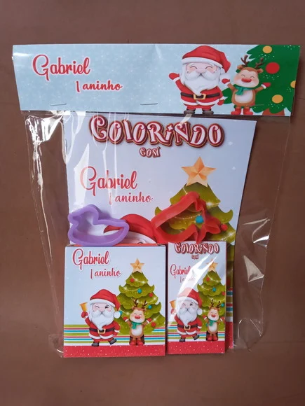 Kit Colorir com Massinha Papai Noel