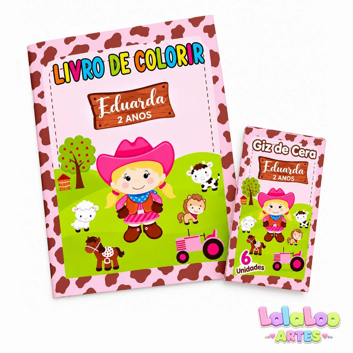 Kit Colorir Fazendinha Menina