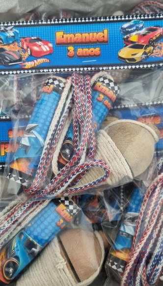 Kit Corda com Cabo Personalizado e Pião Hotwheels