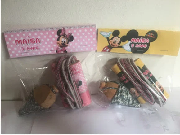 Kit Corda com Cabo Personalizado e Pião Mickey e Minnie