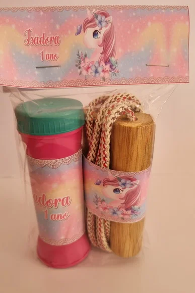 Kit Corda de Pular e Bolinha de Sabão Magali