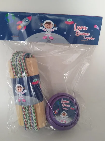 Kit Corda e Ioio Personalizados Astronauta
